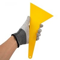 Kit de raclettes triangulaires jaunes directement de l'usine pour l'application de film teinté et de film vinyle sur vitres de voiture