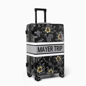 GEMULIN Bagages colorés imprimés sur mesure Grande capacité Valises esthétiques de luxe à la mode de 24 pouces uniques avec roues - Product Image 3