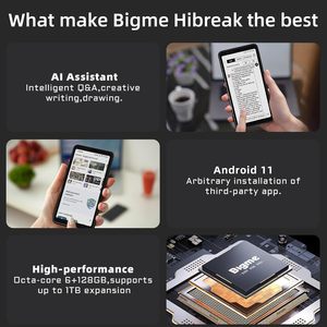 Bigme epaper hibreak 6G + 128GB Android 11 điện thoại thông minh 4G LTE 36 cấp độ ánh sáng phía trước USB-C 3300mAh pin 5 + 13MP máy ảnh Octa lõi - Product Image 4