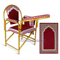 Chaise pliante en métal empilable pour mosquée, hôtel, salon, sièges de prière musulmans – Vente en gros
