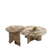 Table basse en marbre Calacatta Viola, pierre naturelle moderne, meubles de salon