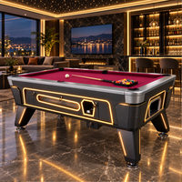 Table de billard à monnayeur 7ft 8ft, style américain et britannique, pour billard 8 et 9 boules, avec plateau en ardoise, personnalisable pour bars et clubs