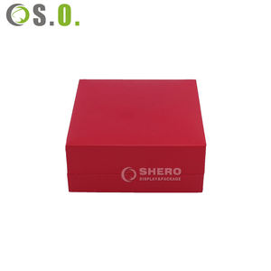 Boîtes à bijoux en cuir PU de qualité supérieure, personnalisées, bleues et rouges, pour colliers, bracelets, bagues, boucles d'oreilles, vente en gros - Product Image 1