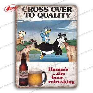 A BIG HIT Hamm's la bière rafraîchissante Funny Metal Sign Bar Club Pub Restaurant Living Room Wall Decor Retro Tin Sign Custom - Product Image 6