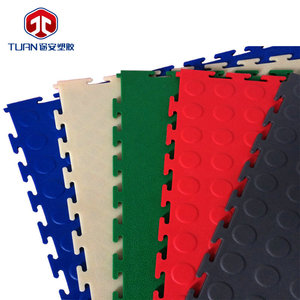 Tuan Interlocking PVC Flooring Square Wear Resistant Slip Resistant For Car Repair Workshop Industrial Use - Product Image 2