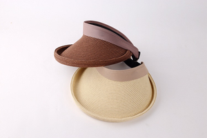 BESTELLA marque large bord frisé chapeau de paille Logo personnalisé Sport de plein air parasol été plage haut visière voyage quotidien pêche - Product Image 5