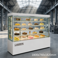 Lemari Pendingin Kue Berkualitas Tinggi, Kabinet Display, Kontrol Digital, Sistem Defrost Otomatis, 2 Pintu