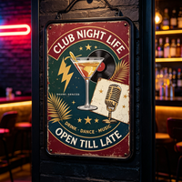 Rustikales Vintage-Blechschild Bier Metallposter Plakette Individuelle Wanddekoration für Männerhöhle Bar Pub Club Großhandel Maßanfertigung