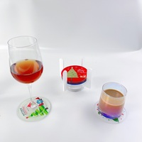 Les sous-verres de Noël en acrylique acceptent de personnaliser pour le festival Thanksgiving Halloween Anime Merchandise Lucite Coaster Sets