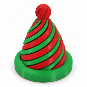 Juguete Antiestrés de Navidad con Forma de Gorro de Santa Claus Impreso en 3D, de PLA, con Rotación Suave, Adorno de Escritorio - Product Image 5