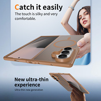 Coque de téléphone personnalisée magnétique antichoc au toucher doux, translucide mate marron, pour Samsung Z Fold 7 8 Ultra