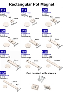 חזק מגנטי neodymium מלבני סיר מרוקע חור מגנטים - Product Image 5