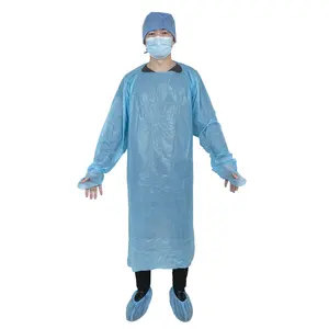 AAMI level 3 CPE gown nurse apron uniform disposable long sleeve apron