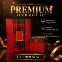 Coffret personnalisé en carton rigide mat avec bande décorative et estampage à chaud or, emballage cadeau recyclable pour ensembles de bougies d'aromathérapie
