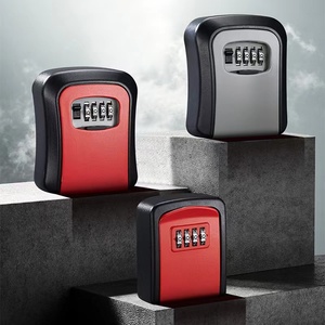 Wall Mounted Safe <b>Box</b> With 4 Digit Combination <b>Lock</b> Waterproof Key Storage For Home Office Garage Outdoor Use - Product Image 3