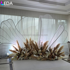 LEDA Hot Selling Fashionable Party Event Decor Supplies White LED Metal Flower Arch <b>Frame</b> for <b>Wedding</b> - Product Image 2