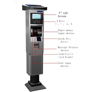 Kiosque de <span class=keywords><strong>paiement</strong></span> en libre-service pour parking solaire extérieur XTD, <span class=keywords><strong>paiement</strong></span> en espèces/cartes/<span class=keywords><strong>mobile</strong></span>, ATM SDK, écran tactile IR, système d'exploitation Windows, 17 pouces - Product Image 6