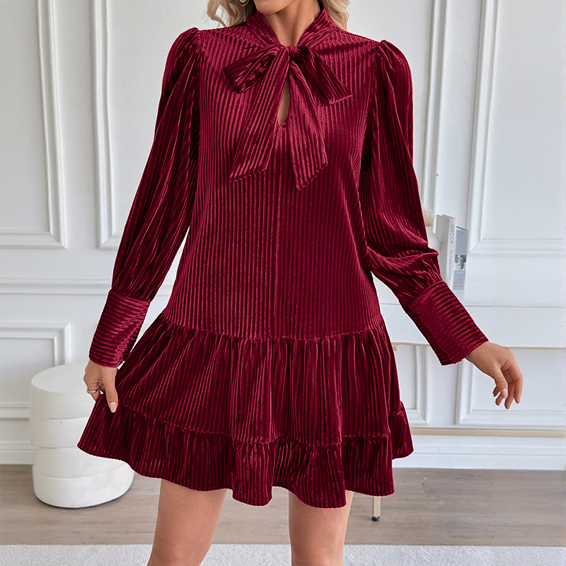 Chic Styles and Comfort in loose fit velvet dress for Trendy Women