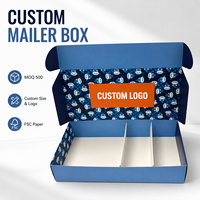 Boîte d'expédition personnalisée en carton premium avec inserts ajustables, marque privée et commandes en gros pour kits de beauté