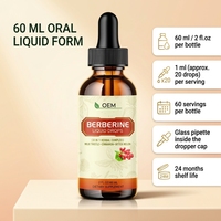 Gouttes liquides de berbérine OEM 60 ml, cannelle de Ceylan, melon amer, complément alimentaire pour soutenir le métabolisme