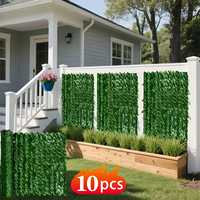 Clôture de jardin en lierre artificiel vert, panneau de haie artificielle, barrière en feuilles de plastique pour balcon, jardin, patio, bord de piscine