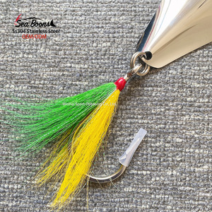 Nouvelles leurres-cuillères métalliques OEM en acier inoxydable <span class=keywords><strong>de</strong></span> 8 pouces pour la pêche au gros gibier, leurres-cuillères vierges pour la pêche à la traîne en lac - Product Image 4