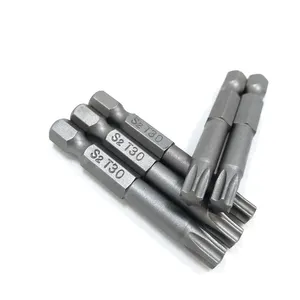 S2 alloy T5 T6 T7 T8 T9 T10 T15 T20 T25 T27 T30 T35 T40 Torx screwdriver bits with 1/4 inch hex shank