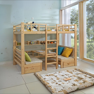 Lit superposé pleine grandeur avec <span class=keywords><strong>bureau</strong></span> Convient aux adolescents Convient aux adolescents - Product Image 1