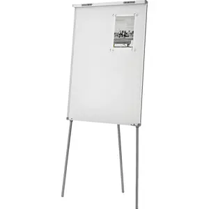 70x100cm Metal Magnetic Whiteboard Flip Chart Office School Writing Board in White