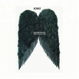 Penas pretas DIY ecológicas para festas de Natal e Halloween, grandes asas de anjo para venda no atacado