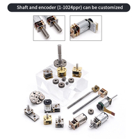 Robot listrik N20 2.4v 6v 12v, Motor DC gir Mini