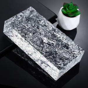 Dimensioni del mattone di vetro solido di cristallo 200x100x50mm edificio blocchi di vetro decorativi mattoni - Product Image 2