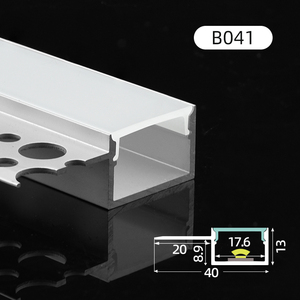 B041 cho trần tuyến tính đèn nhôm hồ sơ kênh đùn tản nhiệt PC khuếch tán cove lõm LED Nhôm hồ sơ - Product Image 1