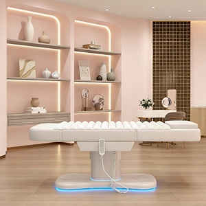 Electric Curved Lash Bed Facial Beauty Care Bed for Salon 3 Motors Electric Beauty Chair Facial Massage Table Bed for Sale - Product Image 5