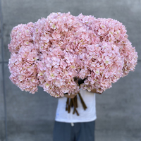 Bunga Hydrangea Sutra Buatan Ukuran Besar 30cm Grosir untuk Lobi Hotel & Dekorasi Meja Acara