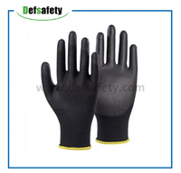 Gants de travail en polyester de calibre 13, gants de sécurité flexibles avec revêtement en PU, revêtement en polyuréthane