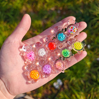 Tortue Lumineuse Colorée Kawaii 3cm 4.6cm, Tortue Transparente qui Brille dans la Nuit, Jouet pour Enfants, Ornements en Résine 3D, Paillettes, Décoration DIY