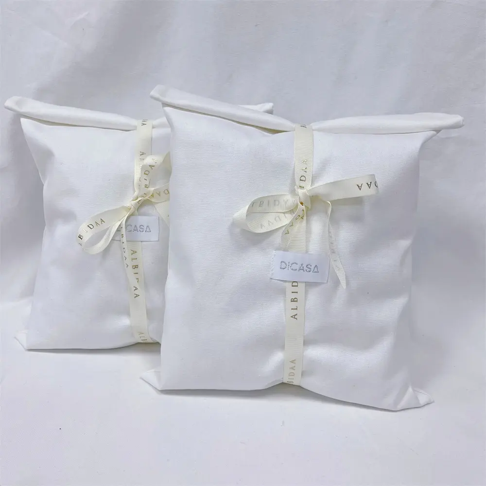BSCI stampa Logo personalizzato di lusso in saia tessuto di cotone busta borsa per imballaggio con cravatta vestiti polvere di cotone patta sacchetto
