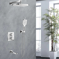 Ensemble de douche thermostatique mural moderne avec jet pluie – Solution complète en promotion