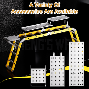 Escalera de extensión multiusos de aluminio ligero <span class=keywords><strong>Makita</strong></span>, herramienta de trabajo portátil y plegable de diseño moderno para uso en apartamentos - Product Image 4