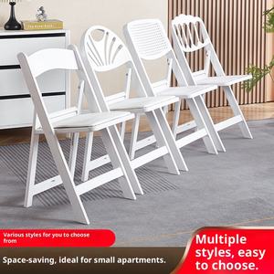 Chaise pliante Chiavari en plastique blanc pour hôtel, mobilier de salle à manger, mariage en plein air, fête, chaise pliante en plastique bon marché pour événements - Product Image 3
