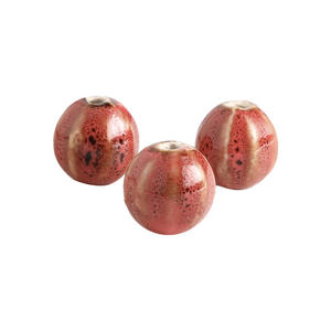 Groothandel 12Mm Watermeloen En Pompoenvormige Keramische Kralen Fancy Glazuur Porselein Losse Klei Kralen Armband Hanger - Product Image 6