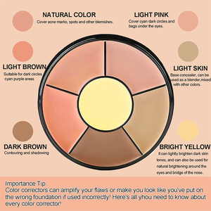 <span class=keywords><strong>Corrector</strong></span> <span class=keywords><strong>de</strong></span> Cobertura Total con Ingredientes Minerales OEM, <span class=keywords><strong>Corrector</strong></span> <span class=keywords><strong>para</strong></span> <span class=keywords><strong>Ojeras</strong></span>, Marcas Rojas y Cicatrices, Crema Correctora - Product Image 3