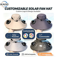 Topi Pancing Tenaga Surya Kustom dengan Kipas Ganda, 3 Kecepatan, Dapat Diatur, Model Bucket, USB Rechargeable, Pinggiran Lebar, Dilengkapi 2 Kipas untuk Aktivitas Luar Ruangan