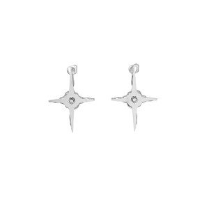 Fashion Cross <b>Stud</b> <b>Earrings</b> Tibetan Silver <b>Crystal</b> Rhinestone Bezel Setting Women's Party Jewelry - Product Image 5
