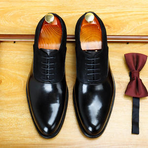 Zapatos de Hombre Formales de Cuero Genuino Cuadrados, Clásicos, Retro, Brillantes, con Cordones, Antideslizantes y Sin Peluche, Última Colección Otoño 2025 - Product Image 3