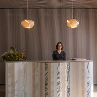 Comptoir de réception en marbre travertin beige moderne Newstar pour bureau, hôtel, salon ou entreprise