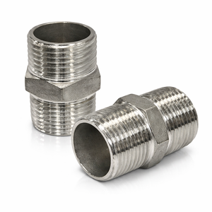 Raccord hexagonal réducteur, fileté 3/4" x 1/2" BSPT <span class=keywords><strong>BSPP</strong></span> NPT, en acier inoxydable, pour tuyauterie - Product Image 2