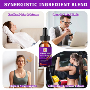 Premium Liposomal <b>Saffron</b> Liquid Drops with Magnesium Vitamins Supports Emotional Balance Boost Immune and Nervous System Health - Product Image 3