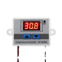 Thermostat numérique XH-W3001, interrupteur de refroidissement et de chauffage, 12V/24V/220V, contrôleur de température en plastique pour le refroidissement et le chauffage, OEM